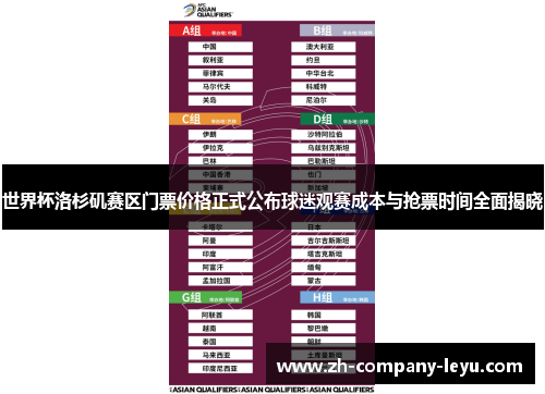 世界杯洛杉矶赛区门票价格正式公布球迷观赛成本与抢票时间全面揭晓